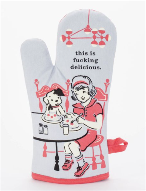 This is F Delicious Oven Mitt